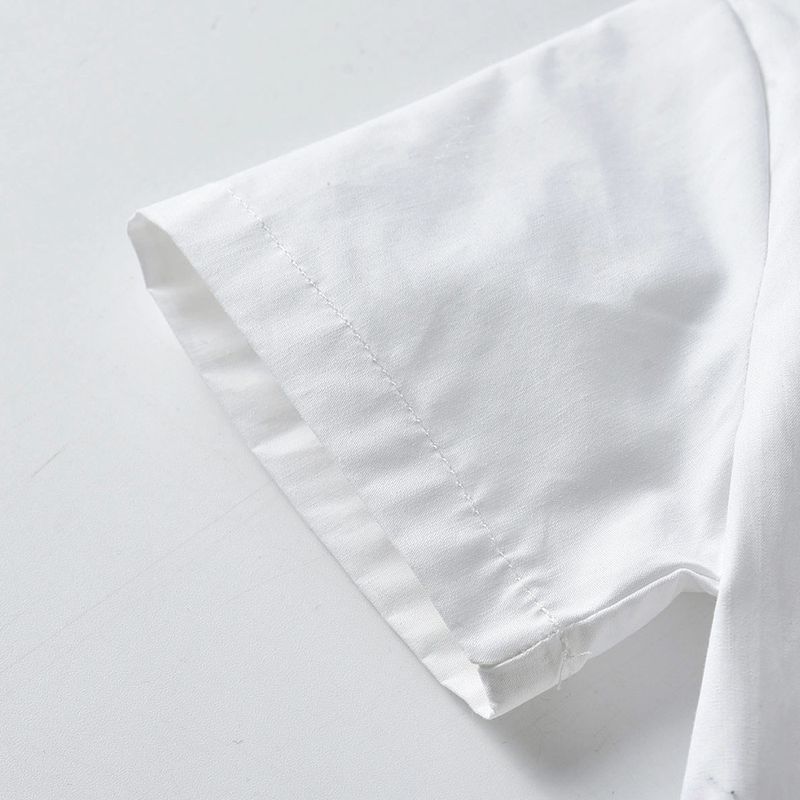 Children's Spring and summer new boys' suit lapel short-sleeved white shirt dress houndstooth plaid overalls shorts_voghion.com