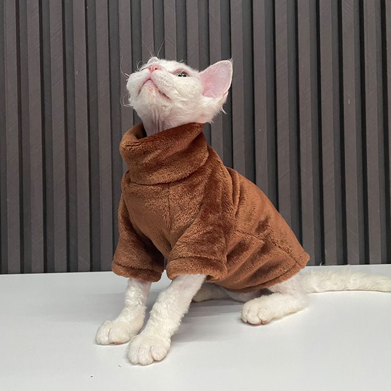 Winter Warm Hairless Small Medium Dogs, Turtleneck, Sweater, Jacket Puppies And Cats, Coat, Clothing For Cats Chihuahua By PawParty Store_voghion.com
