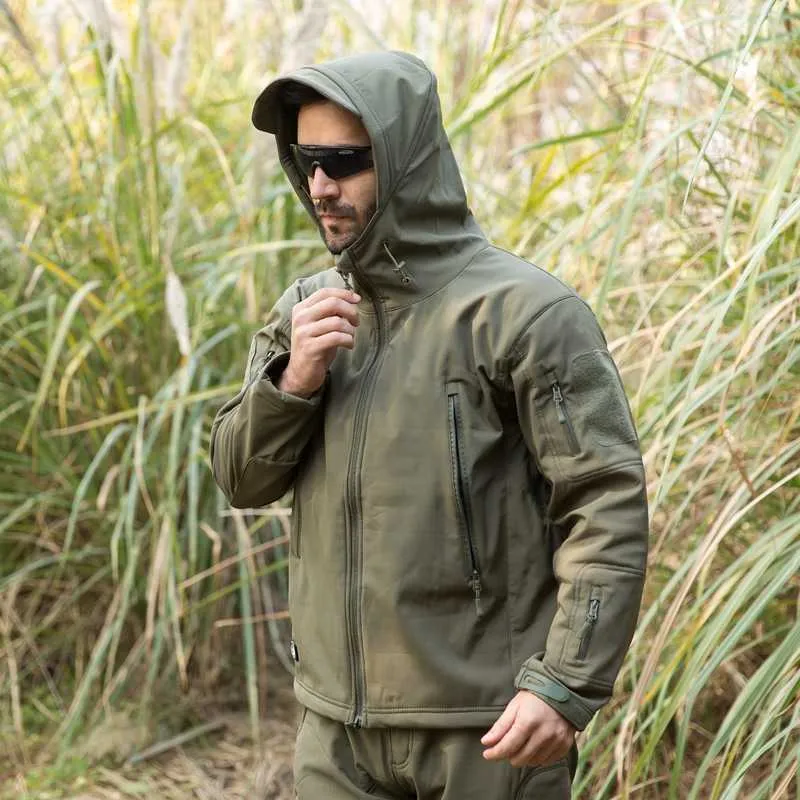 Männerjacketten Dropshipping Lurker Skin Softshell V5 Militär Taktesch Jackett Männer Waasserdicht Mantel Camouflage Kapuzen Arméi_voghion.com