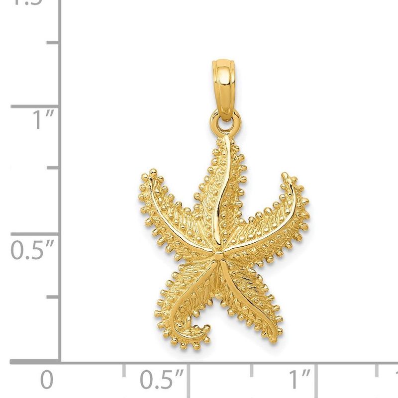 14k Polished Open-Backed Starfish Pendant_voghion.com