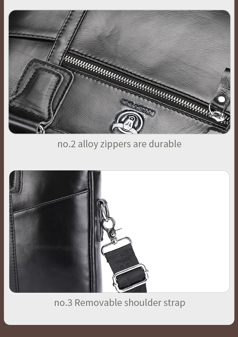 Captain Niu Leather Borsa da lavoro retrò con tracolla monospalla in pelle bovina con strato superiore per laptop di grande capacità_voghion.com