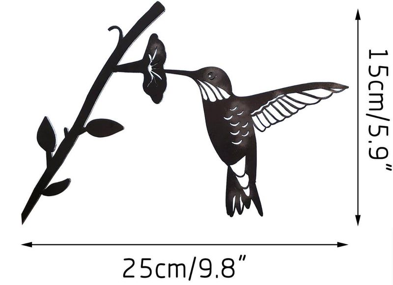 Cross-border independent station wrought iron tree plug-in pendant decoration hummingbird parrot lovebirds beautiful scenery_voghion.com