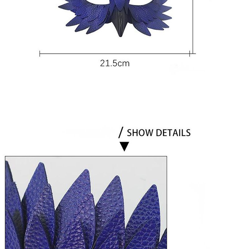 Halloween High-end Half-face Leather Feather Bird Beak Masquerade Party Mask Costume Prop Bar Fun Adult Version_voghion.com