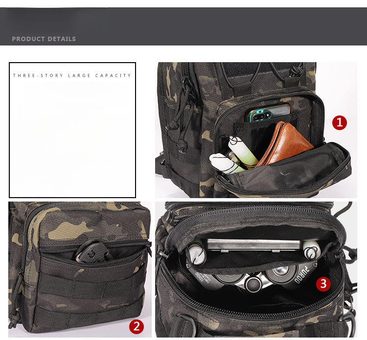 New Oxford cloth 600D encrypted enlarged camouflage chest bag shoulder bag outdoor bag crossbody bag tactical small chest bag_voghion.com