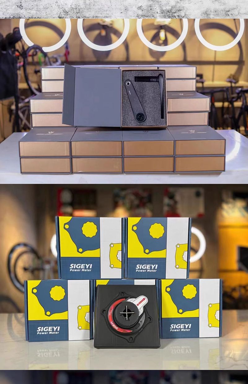 Guarnitura con misuratore di potenza Fiber SIGEYI, set di corone in titanio, alluminio e carbonio Axis_voghion.com