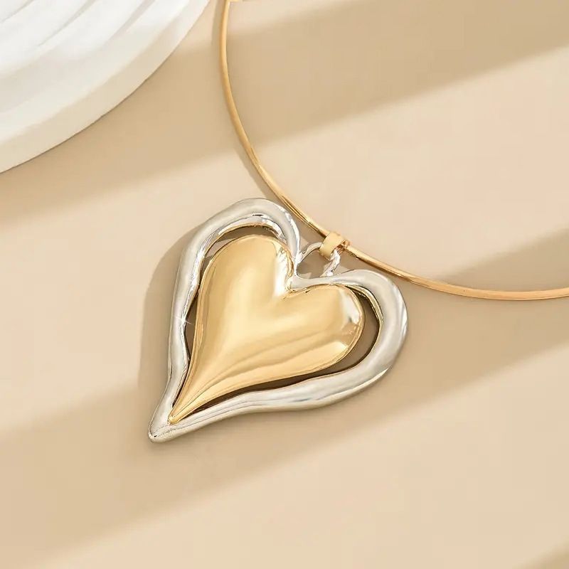 Collana girocollo con ciondolo a forma di cuore, di alta qualità, nuova moda femminile, con ciondolo squisito_voghion.com