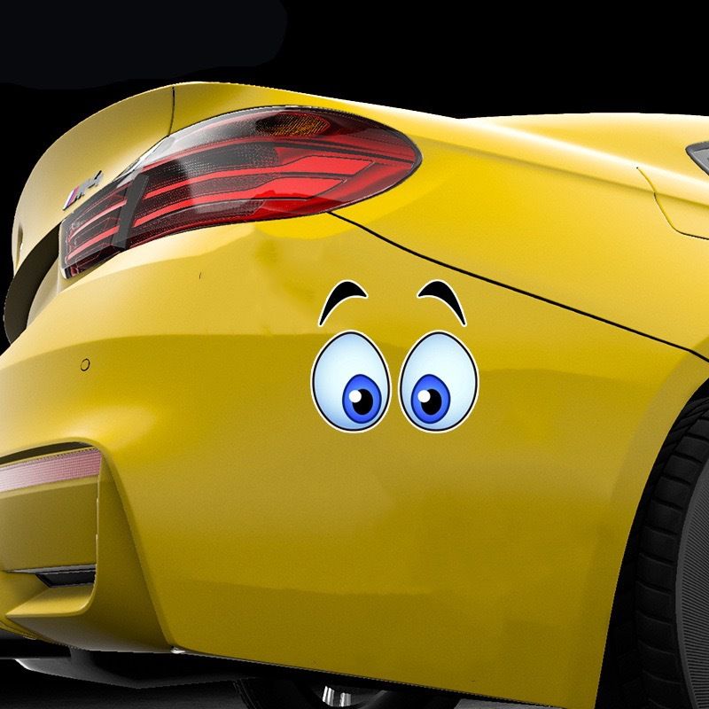 cartoon grappige oogstickers om autoruiten, glas, achterkant, krasbescherming, gepersonaliseerde autostickers te versieren_voghion.com