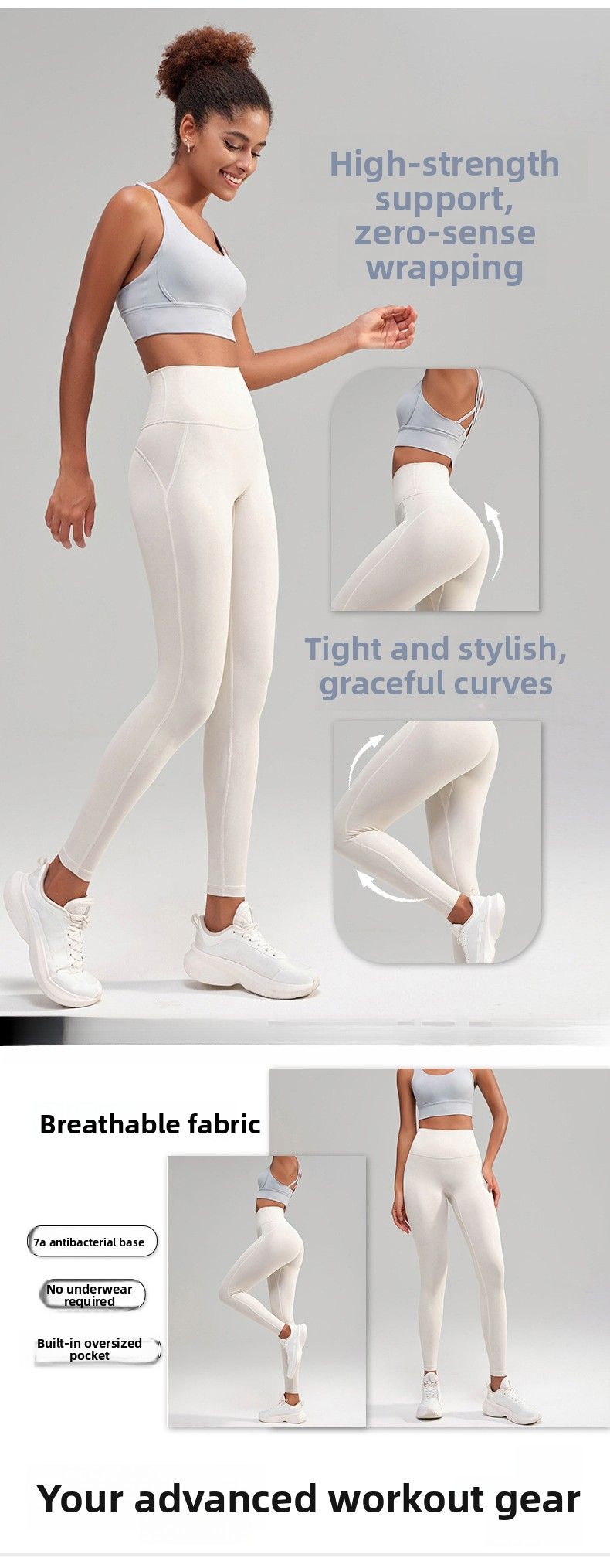 Pantalon de yoga une pièce Zero Sense sans coutures, effet seconde peau, sans sous-vêtements, avec poche et effet push-up._voghion.com