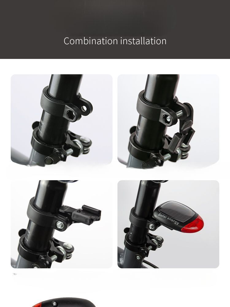 Mountain Bike Solar Children's Night Warning Flashing Bicycle Riding Rear Tail Light_voghion.com