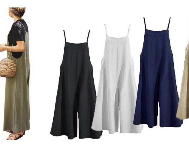 Women's clothing loose jumpsuit wide leg pants casual jumpsuit_voghion.com