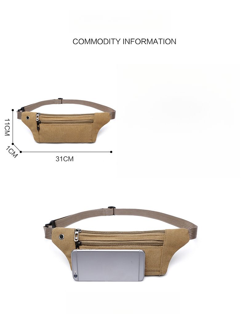 Unsichtbare, ultradünne Canvas-Handytasche für Herren mit kleiner Taille, multifunktional, für Sport, Outdoor, Radfahren, eng anliegend_voghion.com