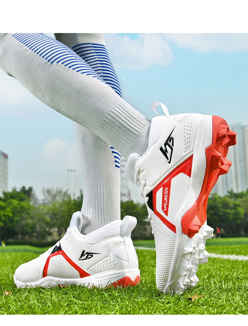 Men's Soccer Rugby Shoes, Baseball Shoes With Full Super Movable Surface + MD Rubber Sole_voghion.com