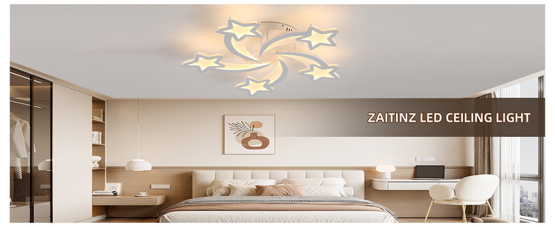 Plafoniera moderna, plafoniere da camera da letto da 50 W, plafoniere dimmerabili per camera da letto, plafoniera da cucina a LED a 5 stelle per soggiorno_voghion.com