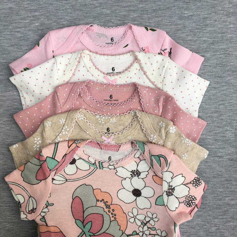 Summer Baby Jumpsuit Short Sleeve 5 Piece Set For Boys And Girls Baby Foreign Trade Export High End Ha Baofu Clothing Class A Cotton Sling_voghion.com
