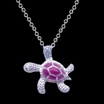 Nieuwe schildpadhangerketting, schattige, prachtige blauwe hanger_voghion.com