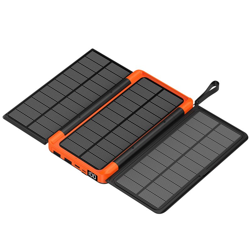 Power Bank Nuovo Power Bank pieghevole invisibile per esterni con ricarica solare wireless 20000mAH Power Bank mobile ad alta capacità_voghion.com