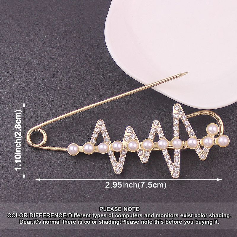 Rhinestone Pearl Simple 7.5cm Large Brooch Cardigan Scarf Decoration Women's Suit Accessory_voghion.com