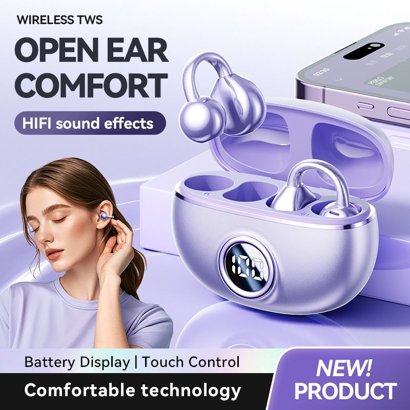 M97 New Wireless Bluetooth Earphones Non-In-Ear Open Comfortable Wear Long Battery Life Noise Cancelling Digital Display_voghion.com