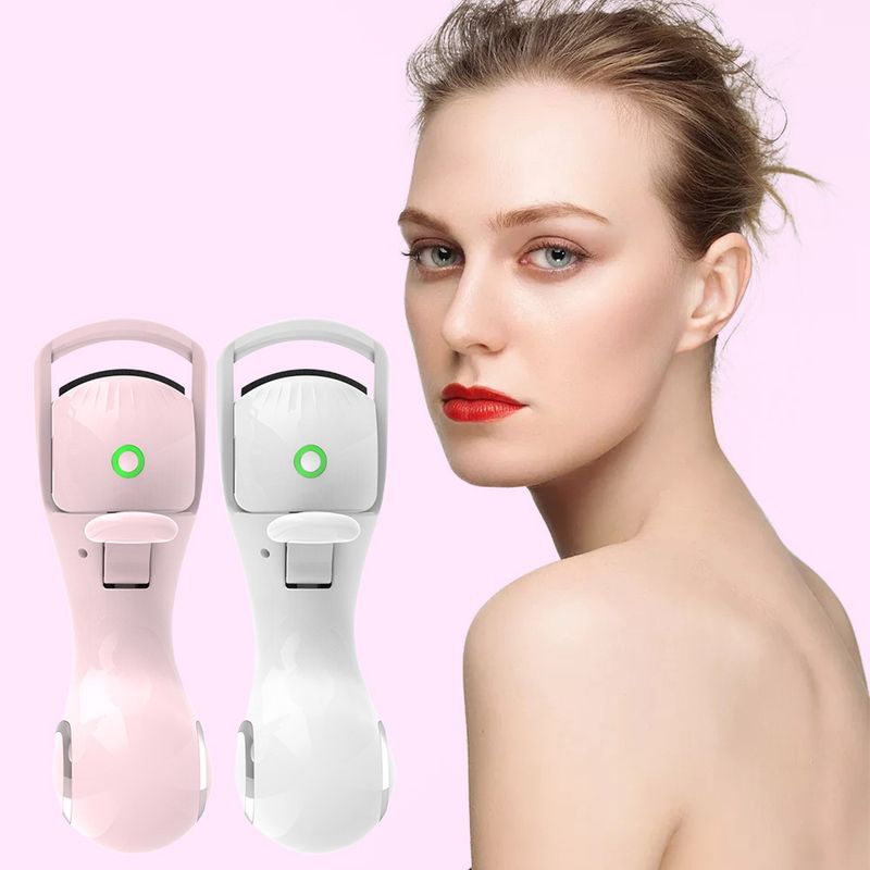Nouveau modèle 2025 de bigoudi avec faux recourbe-cils intégré, chauffage électrique, recourbe-cils, mini-appareil portable et durable_voghion.com