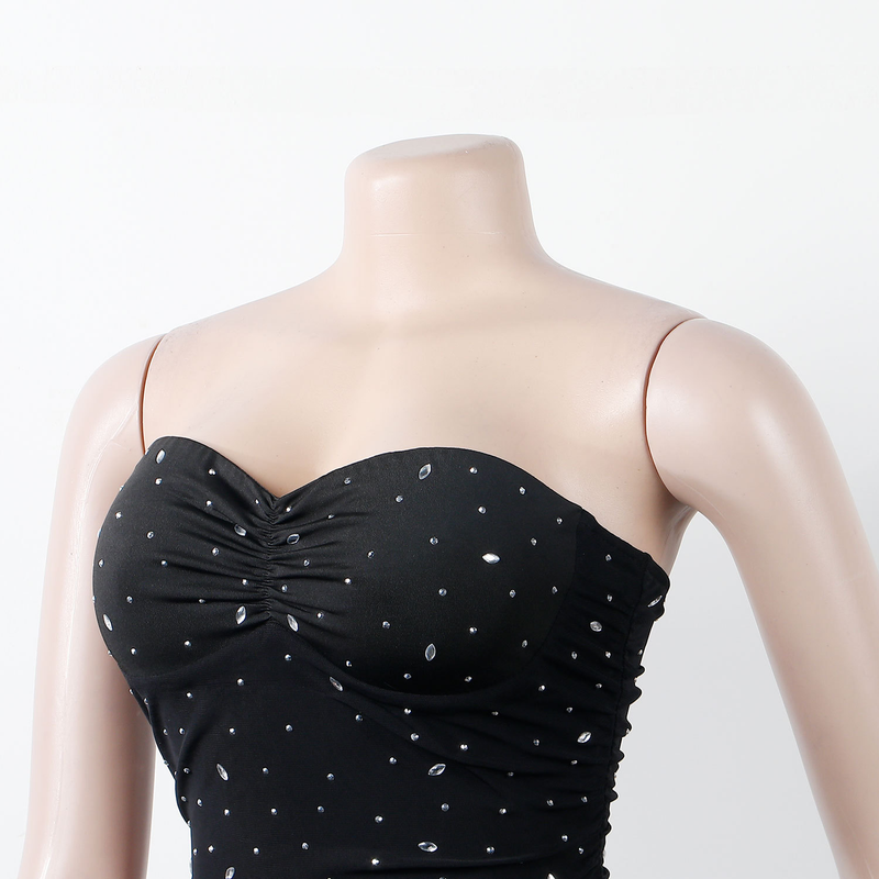 Women's fashion sexy slim drill dress_voghion.com