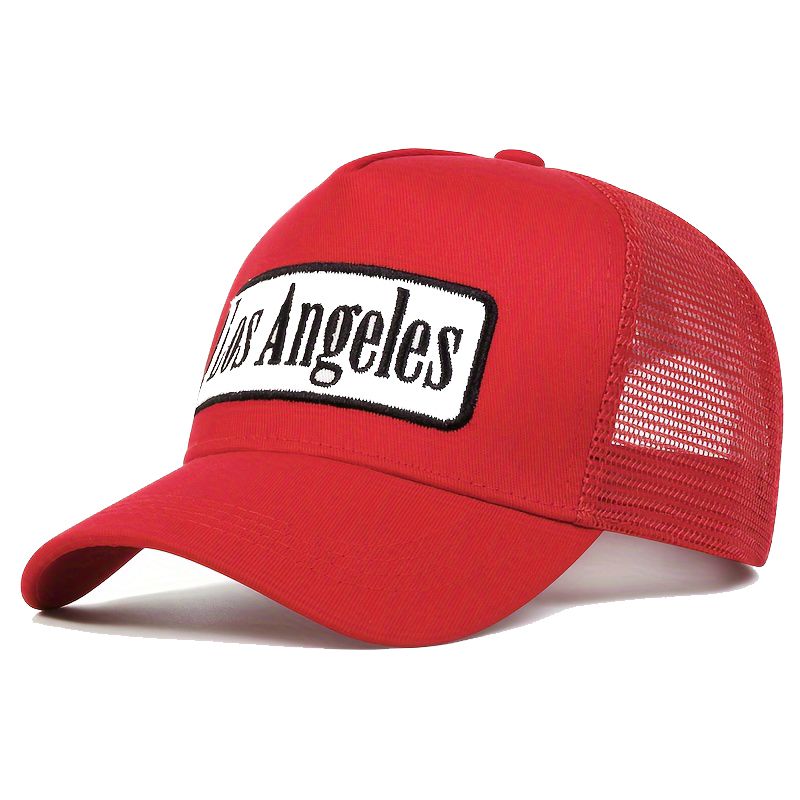 Unisex LOS ANGELES Print Baseball Net Caps Spring and Summer Outdoor Adjustable Casual Hats Sunscreen Hat_voghion.com