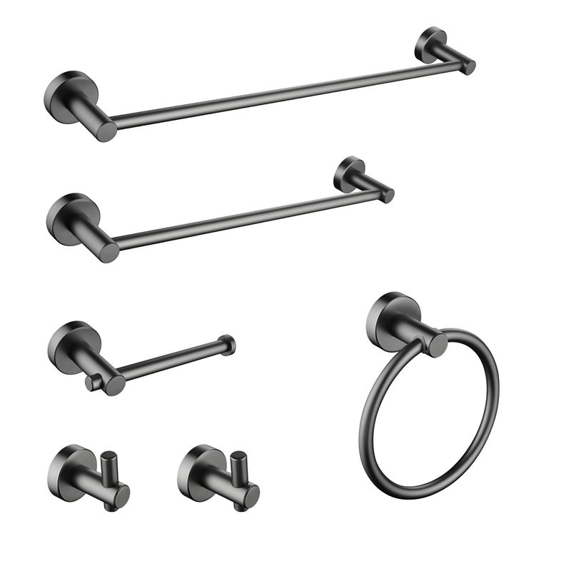 6 Piece Bathroom Towel Rack Set Wall Mount_voghion.com