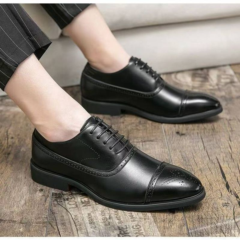 Cot Performance Oxford Herren Rote Sohle Fahion Buine Casual Party Bankett Täglich Retro Geschnitzt Schnürschuh Brogue Dre_voghion.com