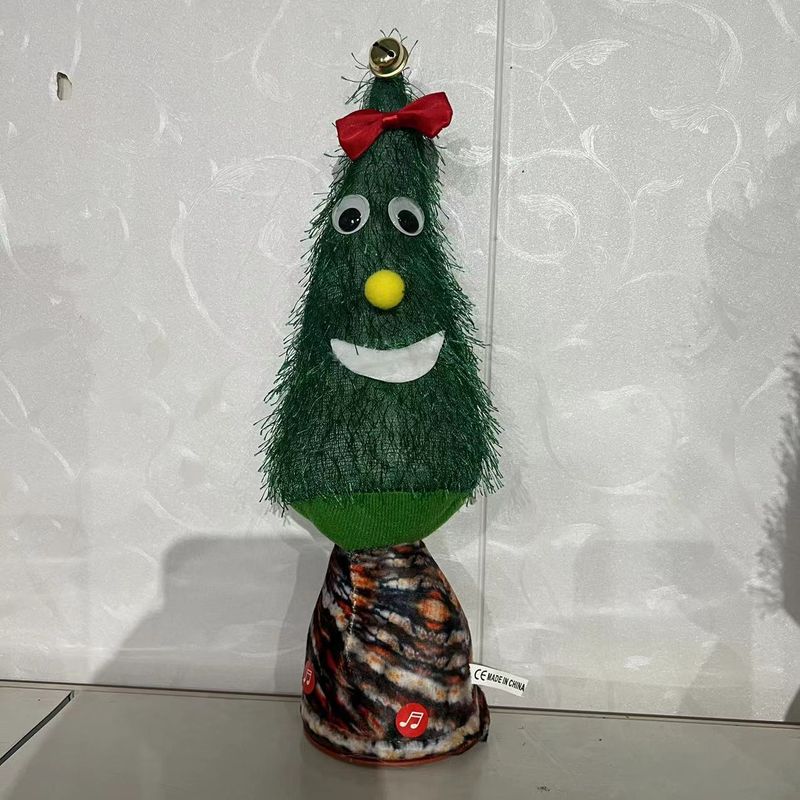 Flauschiger Weihnachtsbaumschmuck mit roter/gelber Nase – Festliche Weihnachtsdekoration für Zuhause, weicher Plüsch-Kiefernbaumschmuck für den Tisch oder als Geschenk (33 cm)_voghion.com
