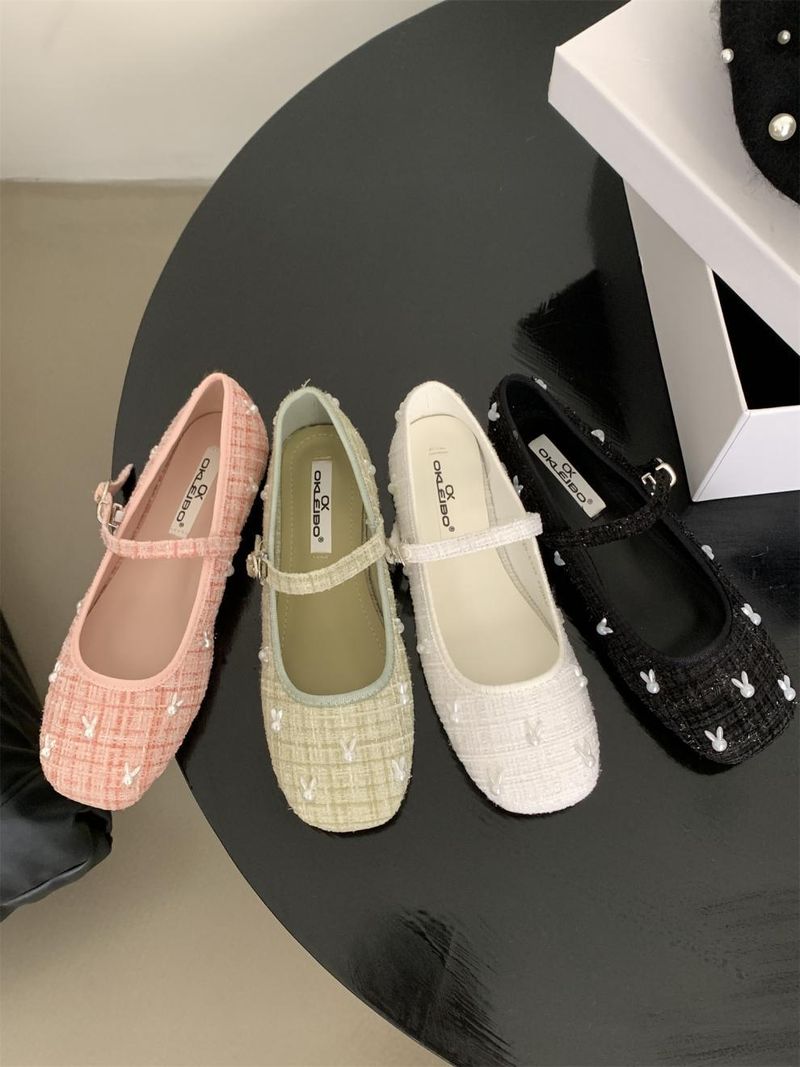 Autunno/Inverno 2025 Nuove Mary Jane Ballerine con Suola Piatta e Punta Rotonda, Scarpe Casual Basse Eleganti e Versatili_voghion.com