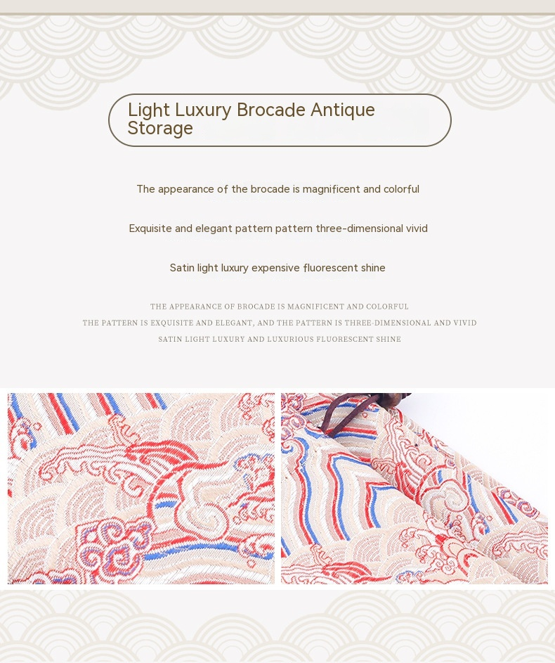 Chinese Style Double-layer Woven Brocade Fabric Bag with Drawstring at The Mouth for Storage, Packaging, Gifts, Jewelry, Stationery, and Toy Bags_voghion.com
