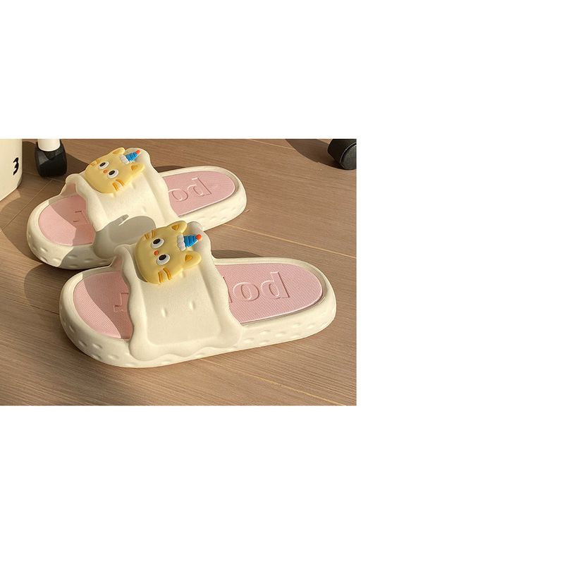 2025 Frühjahr und Sommer Neue Cartoon EVA rutschfeste Anti-Geruchs-Duschpantoffeln für Damen, Indoor-Freizeit, Studentensandalen mit modischen und vielseitigen_voghion.com