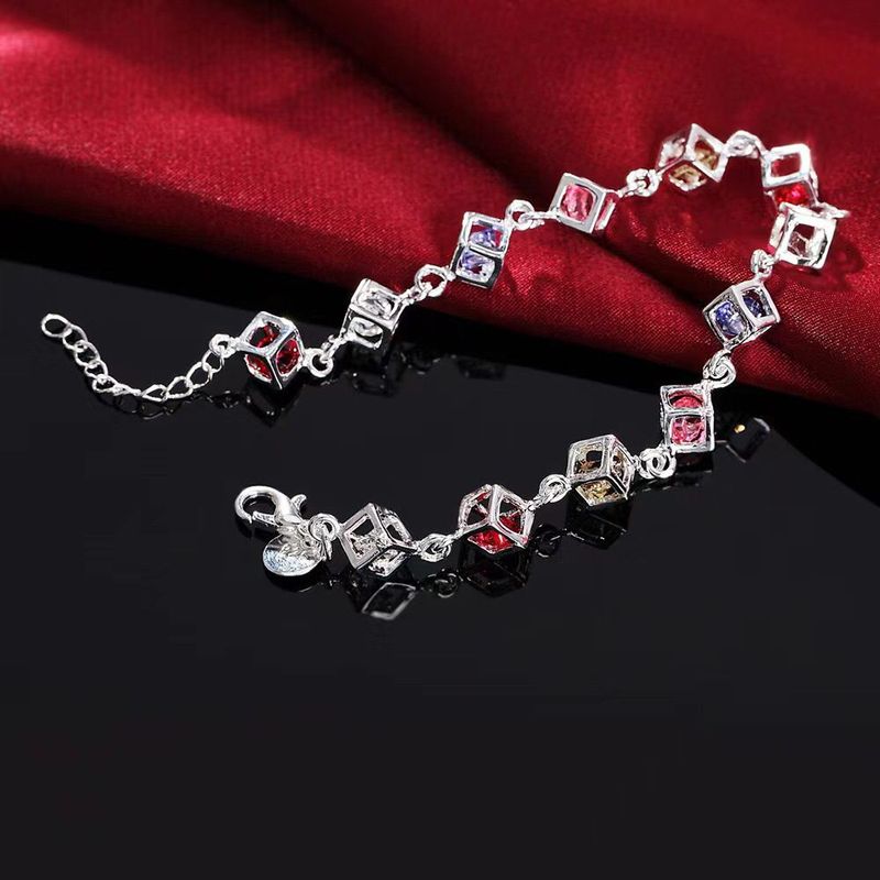 ored Zircon 12 Hot Block Bracelet Light Niche Ins Design Versatile High End Jewelry_voghion.com