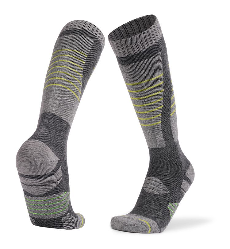 Dva trápení Pánské lyžování Venkovní teplý ručník Spodní tlustý sportovní pot absorbující dlouhá trubice bavlněná ponožka_voghion.com