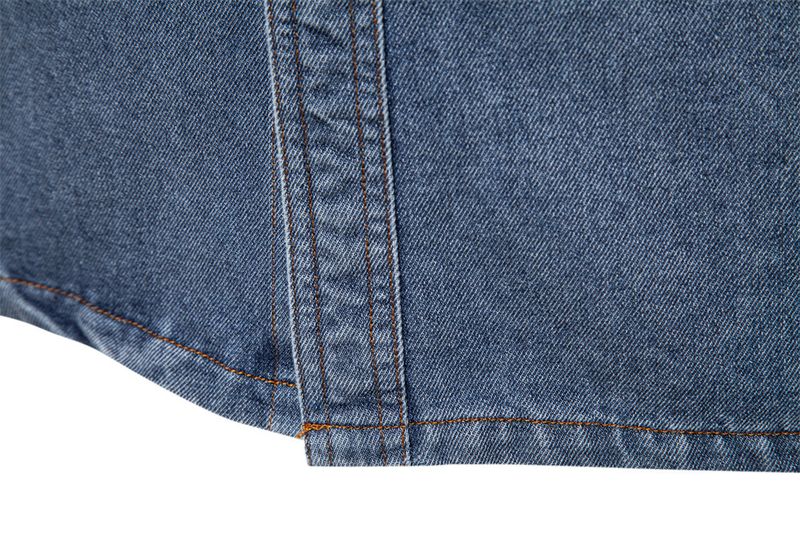 Camicia casual a maniche lunghe in cotone da uomo in denim lavato di alta qualità, autunno 2024_voghion.com