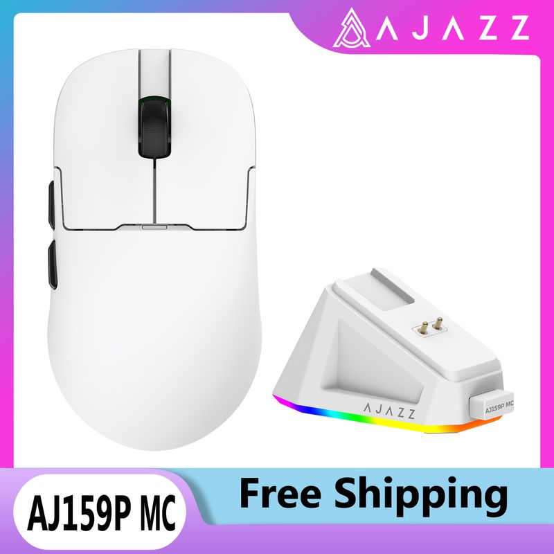 AZZ 59P MC Tri-mode Wired BT Wireless With Magnetic Charging Base Max 12000DPI Gaming Mouse For PC_voghion.com
