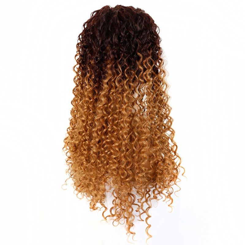 Matte realistic corn perm long curly hair wig head wool curl middle long hair wig head fluffy curly hair wig_voghion.com
