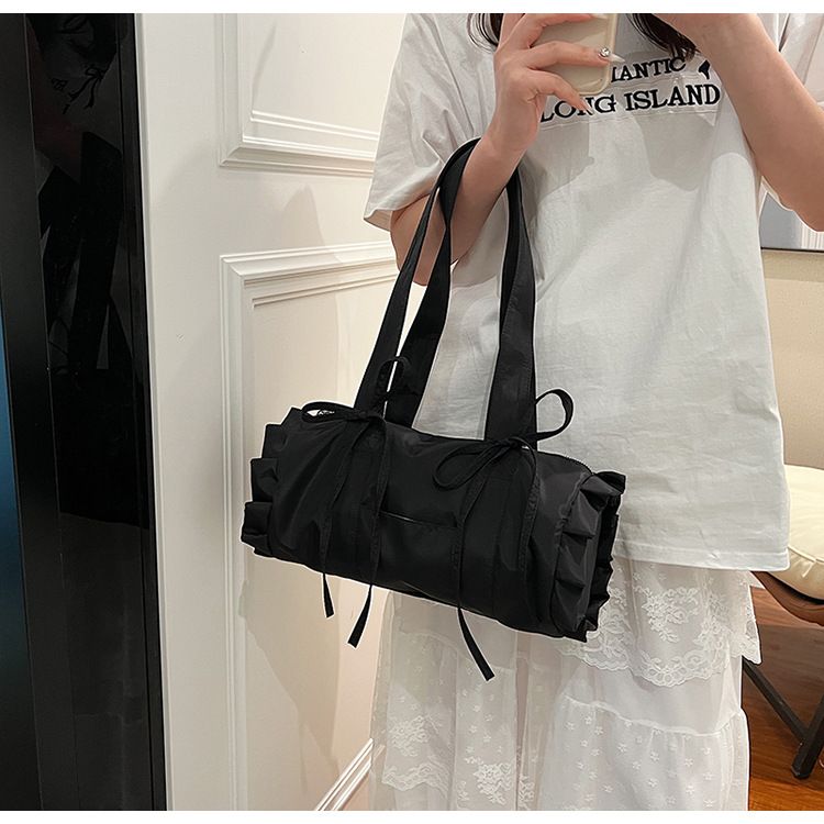 Sladká válcová krajková mašle s jedním ramenem, dámská kabelka do podpaží, nový trend roku 2024_voghion.com