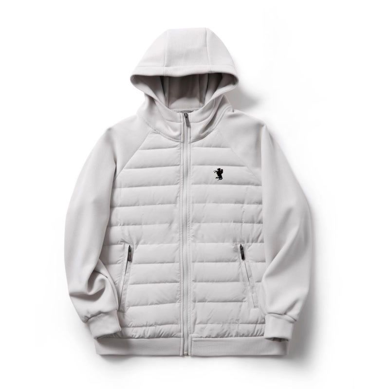 Stylische Pufferjacke mit Kapuze und Pony-Print – Leichter Steppmantel (Polyesterfüllung, Urban Streetwear, Schwarz/Weiß) – M-3XL_voghion.com