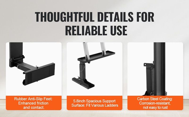 VEVOR Ladder Levler 29.8 L X 11.4-18 In H Support Surface Folding Stabilizer_voghion.com