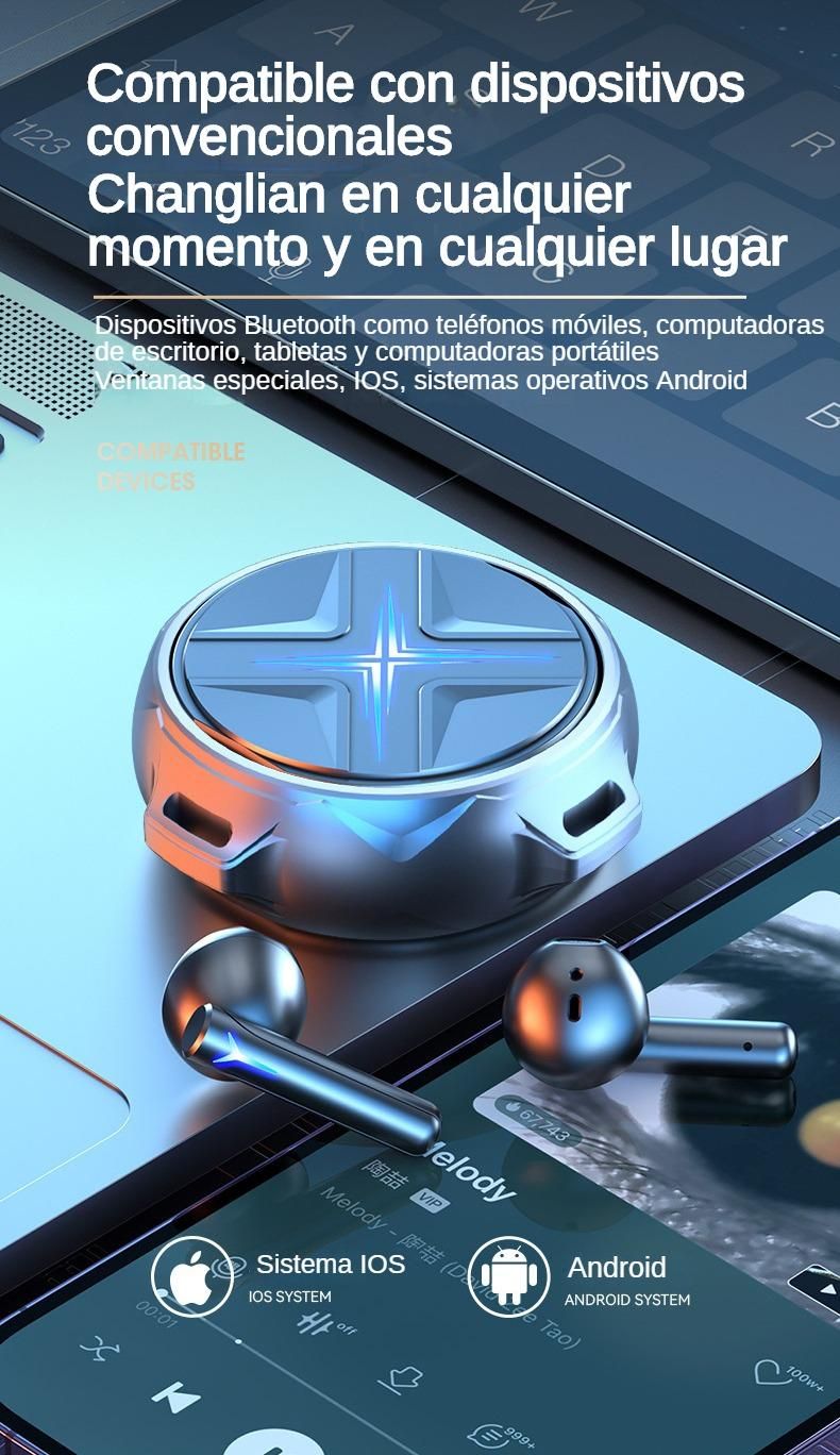 2025 SANLEPUS Wireless Cool Breathing Light, Bluetooth 5.3 24 Hours Of Playtime Charging Case, Gaming Headphones, In-Ear_voghion.com