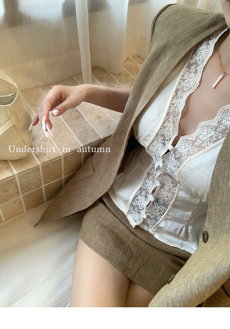 Ricchezza Sussurro Alta Intelligenza Vecchio Soldi Abito di Alta Qualità Gonna Corta Gilet Set Tre Pezzi_voghion.com