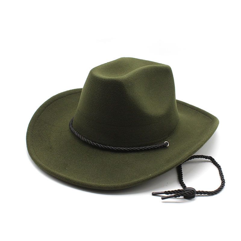 British style men's and women's fashionable rolled edge denim hat, new woolen square top hat_voghion.com