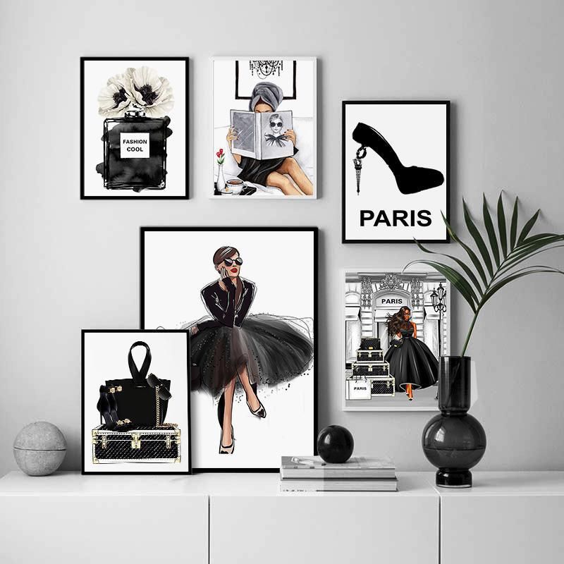 Canvas Core Fashion Perfume Bag Beauty Hanging Modern Home High-end Decorative Painting_voghion.com