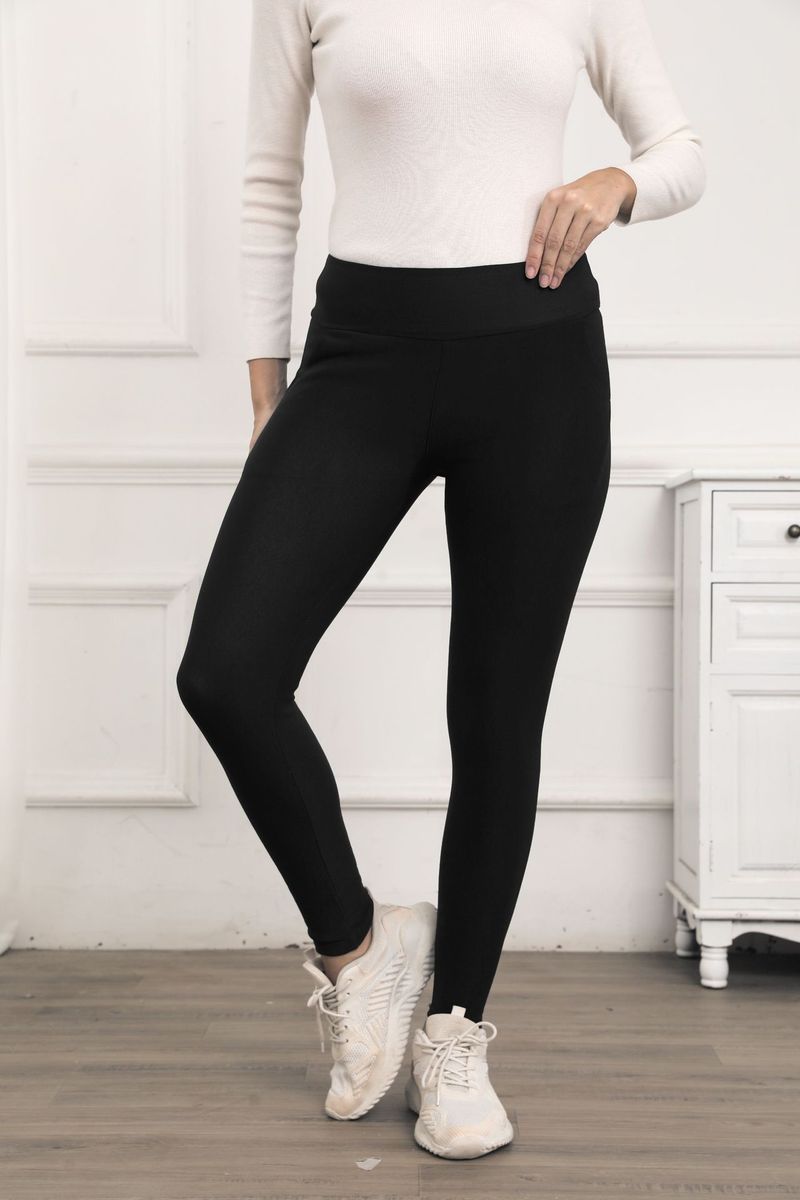 Fleece-Lined Thickened Smooth Lamb Wool Base Layer Pants Women, High-Waisted Tight Warm Pants, New Style For Autumn And_voghion.com