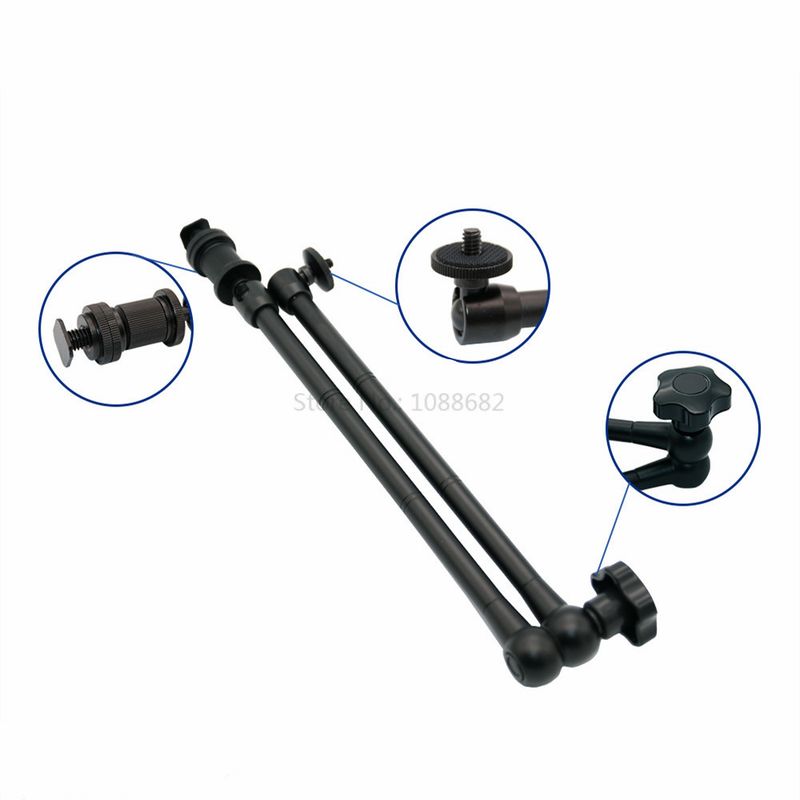 20 tuuman nivellettävä kitkavarsi jalustalle, ruuvi DSLR-kameralaitteistoon, LCD-DV-näyttöön, LED-valoon, mikrofoniin, DJI Osmoon_voghion.com