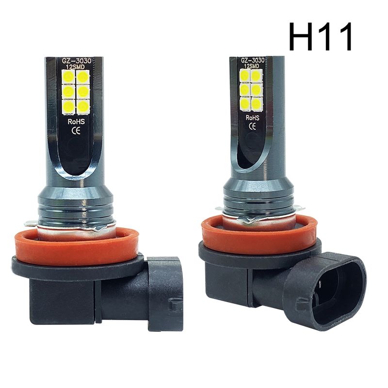 2 adet H4 H7 LED Far H11 H8 H9 H10 H1 H3 Araba Sis Ampulleri 9005 9006 Otomatik Sürüş Koşu Lambaları 12000LM 80 W 12 V_voghion.com