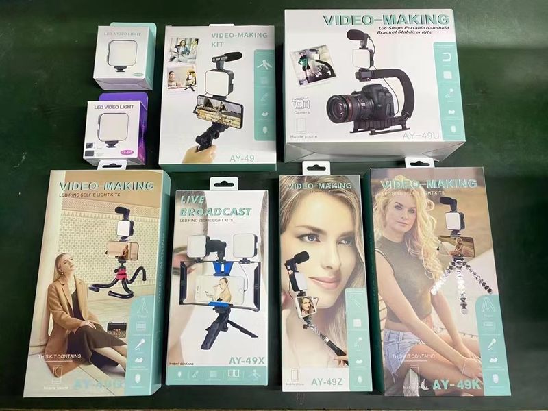 Pocket Light Live Set Microphone Wireless Live Light Volg Video Shooting Light_voghion.com