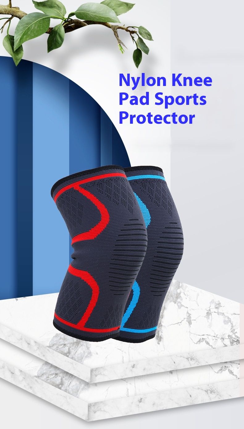 Genouillères de sport en nylon, tricot de cyclisme antidérapant et respirant, genouillères en nylon légères et colorées pour une utilisation en extérieur_voghion.com