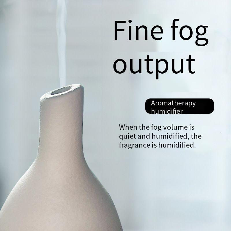 Ceramic Night Light Atmosphere Cylinder Long Spout Desktop Bedroom Household Air Humidifier_voghion.com