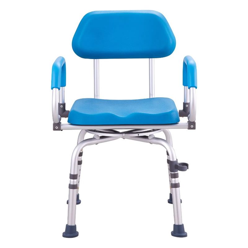 Sedia da doccia con braccioli imbottiti e sedile regolabile a 360° per doccia o vasca da bagno, sedile interno antiscivolo girevole per la rotazione_voghion.com